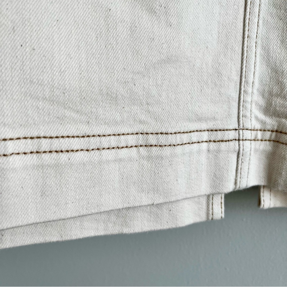 Talbots Cream High-Rise Denim Skirt - Picture 3 of 9